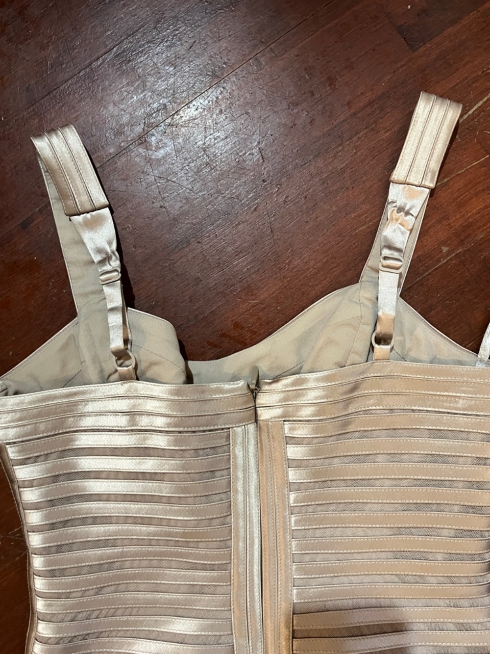 BCBGMaxAzria Metallic Gold Mini Bandage Dress - Picture 6 of 10